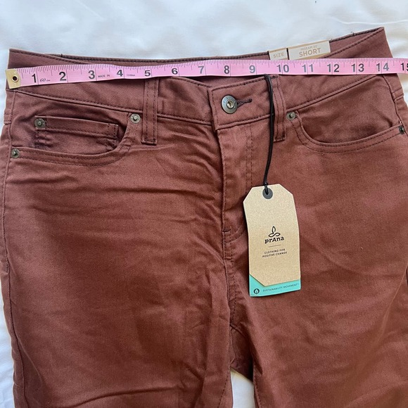 NWT prAna Kayla High Rise Jean, "Manzanita" Red, Size 2 SHORT - Picture 12 of 13